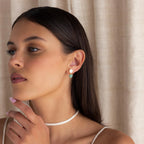 Jade Heart Drop Earrings Silver 18K Gold Plated