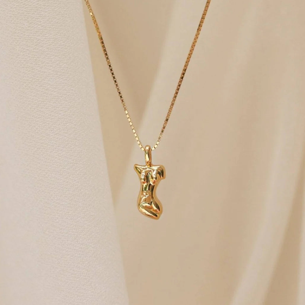 Kinn Body Necklace Silver 18K Gold Plated