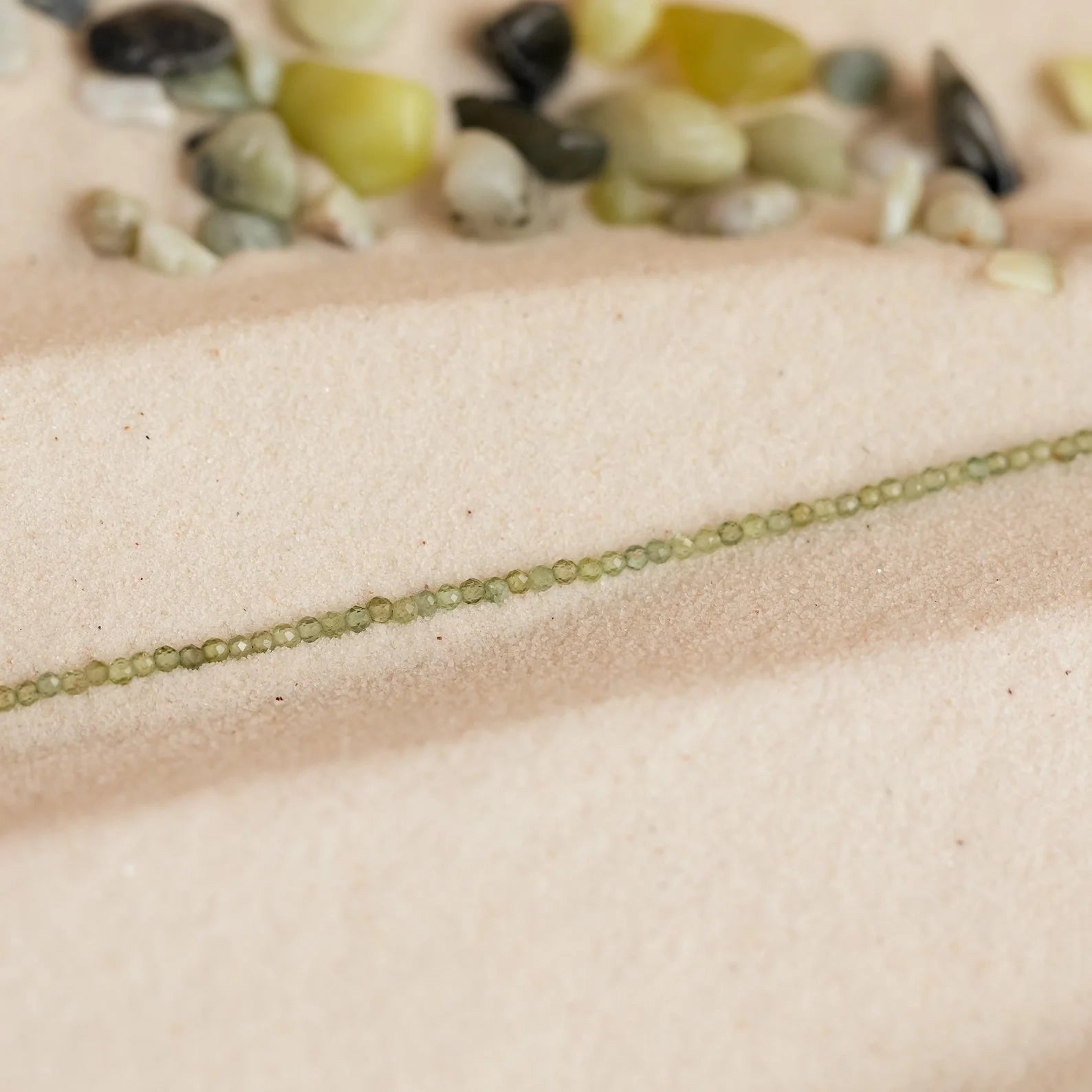 Tranquil Light Green Beaded Necklace