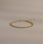 Tiny Link Heart Bracelet Silver 18K Gold Plated