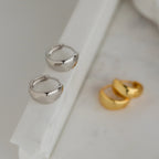 Olivia Hoops Silver 18K Gold Plated