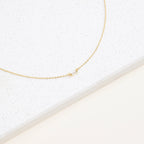 Baguette Diamond Emery Necklace Silver 18K Gold Plated