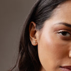 Diamond Pearl Flower Studs Silver 18K Gold Plated