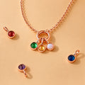 Signet Birthstone Charm (Yellow Gold)