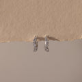 Diamond Cluster Hoops Silver 18K Gold Plated