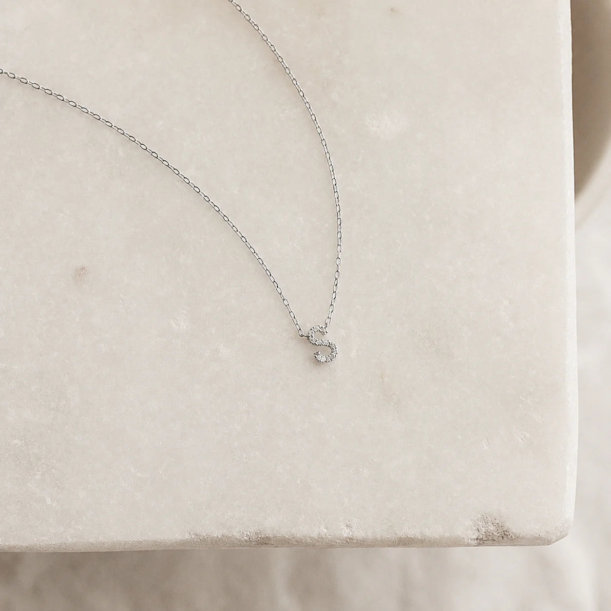 Pave Initial Necklace