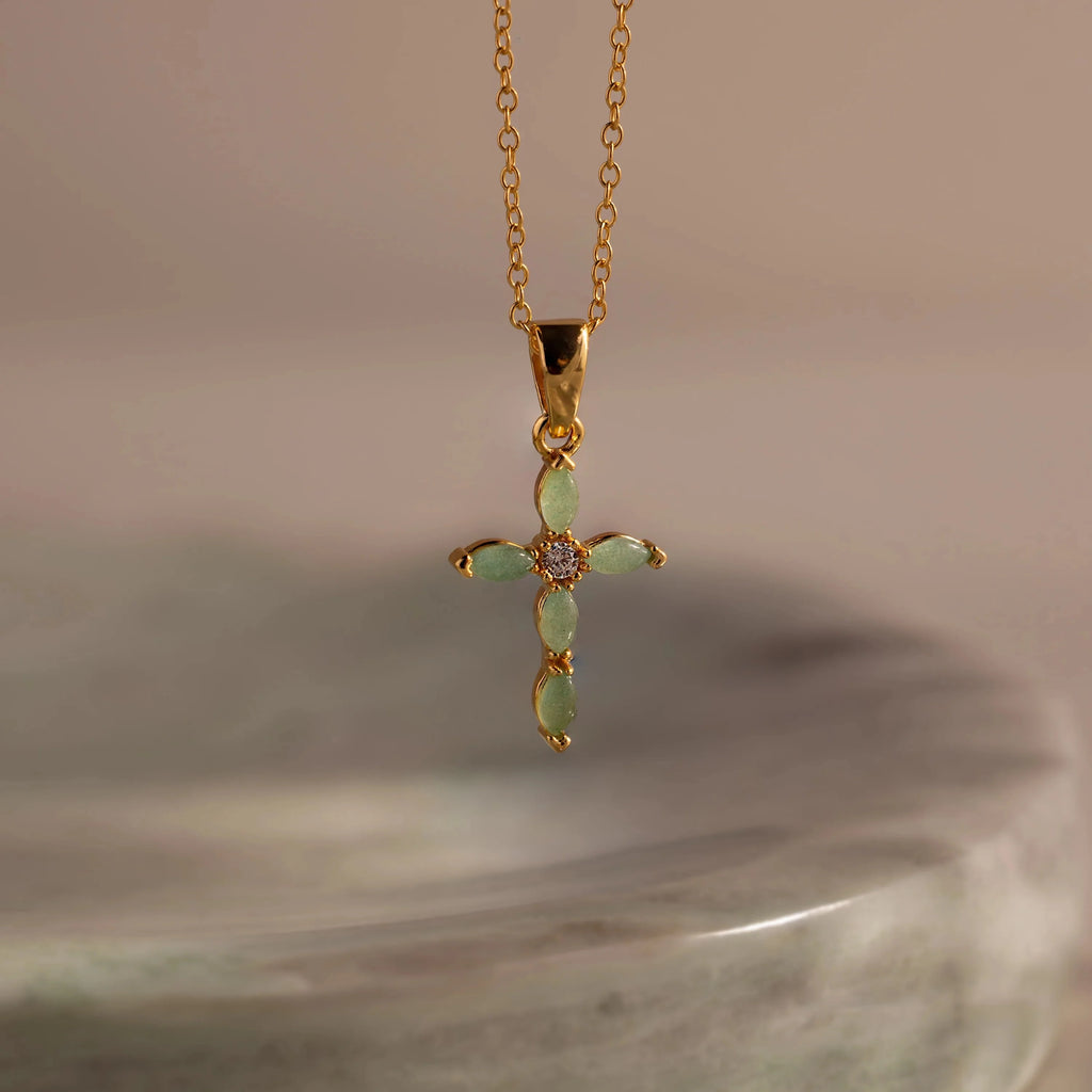 Serenity Jade Cross Necklace
