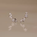 Diamond Starfall Flatback Climbers Silver 18K Gold Plated