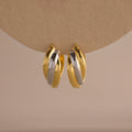 Intertwined Mixed Metal Hoops Silver 18K Gold Plated