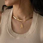 Nella Letter Necklace Silver 18K Gold Plated