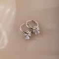 Diamond Bow Hoops Silver 18K Gold Plated