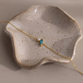 Blue Zircon Marquise Pearl Bracelet Silver 18K Gold Plated