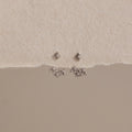 Diamond Starburst Cluster Ear Jackets Silver 18K Gold Plated