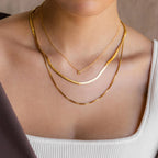 Bubble Letter Charm Necklace Silver 18K Gold Plated