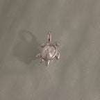 Diamond Turtle Charm Silver 18K Gold Plated