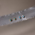 Ariel Turquoise Studs Silver 18K Gold Plated