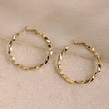 Large Twisted Hoops Silver 18K Gold Plated