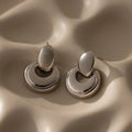 Eclipse Dome Studs Silver 18K Gold Plated