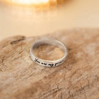 Handwriting Band Silver 18K Gold Plated