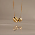 Duo Pebble Necklace Silver 18K Gold Plated