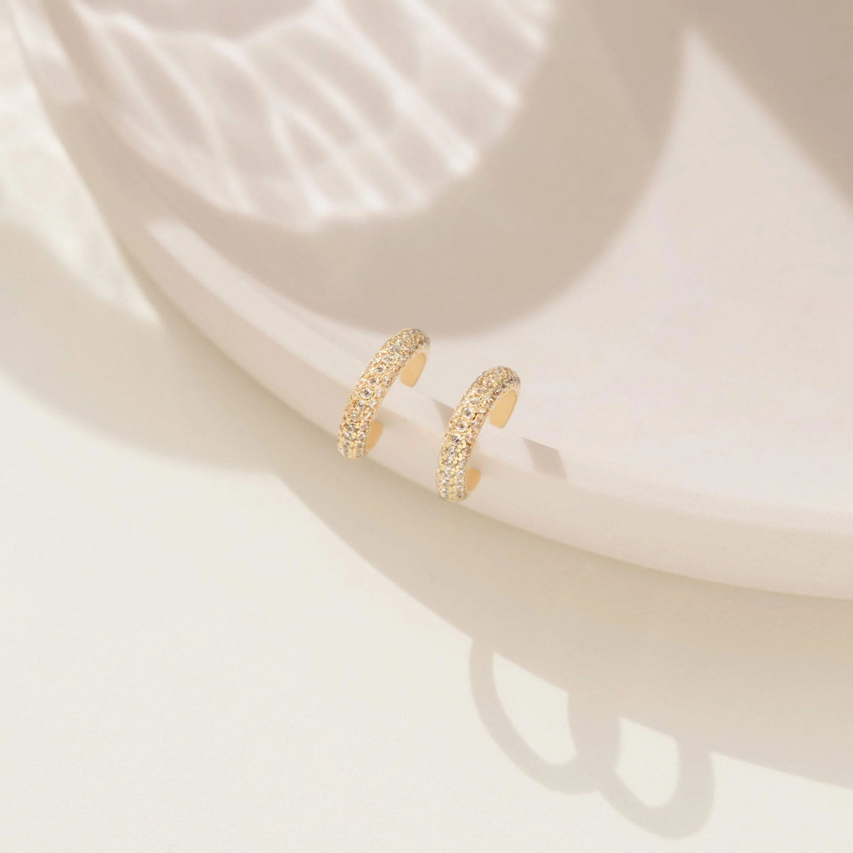 Mia Pave Cuffs Silver 18K Gold Plated