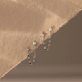 Opal & Star Duo Chain Studs  Silver 18K Gold Plated