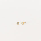 Jane Diamond Studs Silver 18K Gold Plated