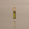 Skinny Baguette Peridot Charm Silver 18K Gold Plated