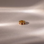 Infinity Princess Garnet Charm Silver 18K Gold Plated