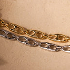 Organic Mariner Chain Bracelet Silver 18K Gold Plated
