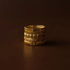 Peridot Dainty Ribbed  Ring Silver 18K Gold Plated