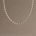 Beaded Pearl Necklace 18K Gold Plated