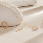 Ariel Pearl Necklace Silver 18K Gold Plated