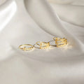 London Duo Name Ring Silver 18K Gold Plated