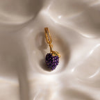 Birthstone Fruit Charm Silver 18K Gold Plated