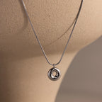 Bubble Letter Necklace Silver 18K Gold Plated