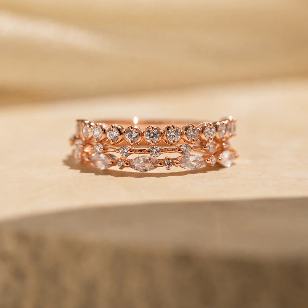 Diamond Stacking Ring Set