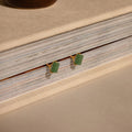 Jade Bar Studs Silver 18K Gold Plated