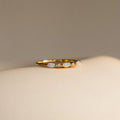 Diamond Alessia Trio Opal Ring Silver 18K Gold Plated