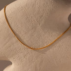 Love Knot Chain Necklace Silver 18K Gold Plated