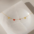 Dainty Space Charm Necklace  Silver 18K Gold Plated