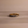 Aquamarine Marquise Ombre Ring  Silver 18K Gold Plated