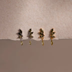Peridot Marquise Drop Studs Silver 18K Gold Plated