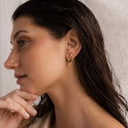 Shark Tooth Huggies Silver 18K Gold Plated