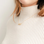 Pave Name Necklace Silver 18K Gold Plated