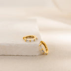 Kenia Diamond Huggies Silver 18K Gold Plated