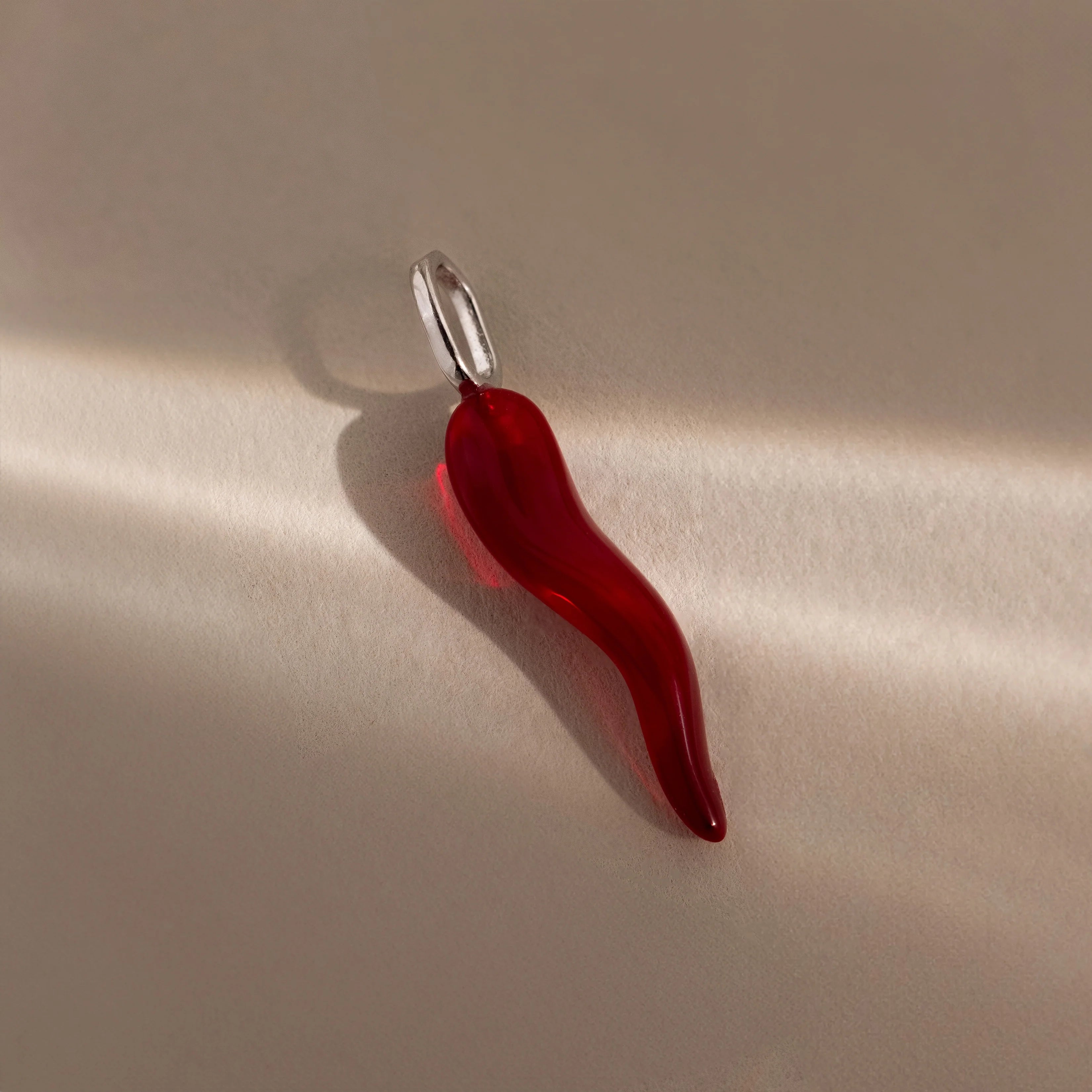 Chili Pepper Charm Silver 18K Gold Plated