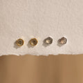 Labradorite Hexagon Studs Silver 18K Gold Plated