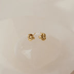 Love Knot Studs Silver 18K Gold Plated