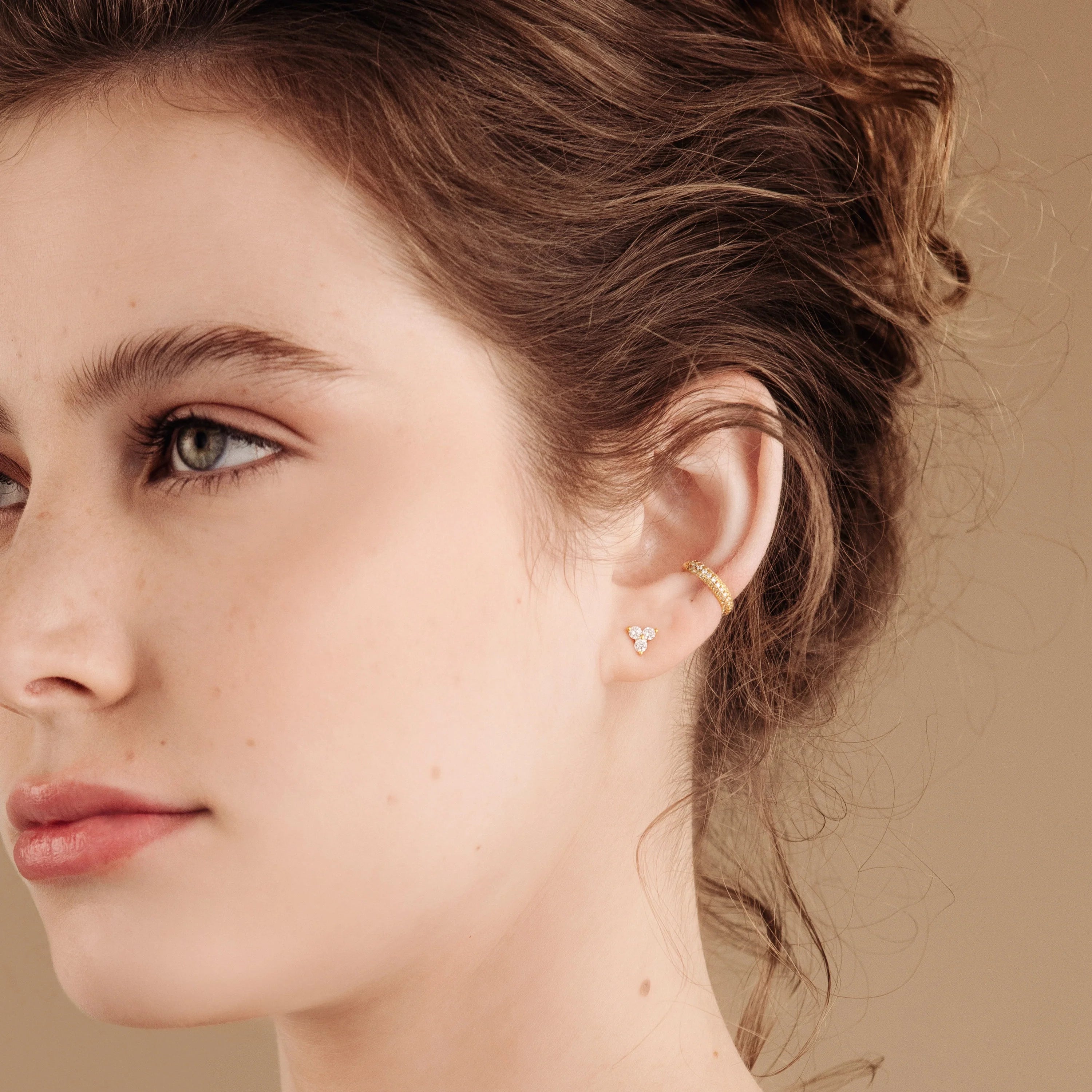 Lily Studs Silver 18K Gold Plated